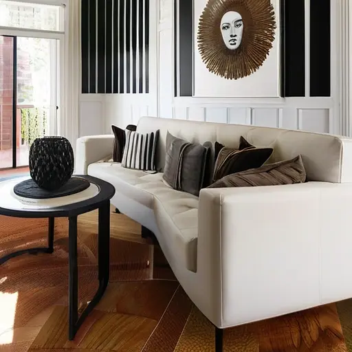 Что помогает визуально объединить мебель, отделку и декор